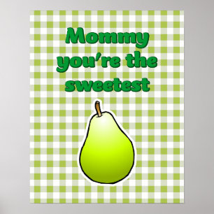 Affiche Poire verte la plus douce