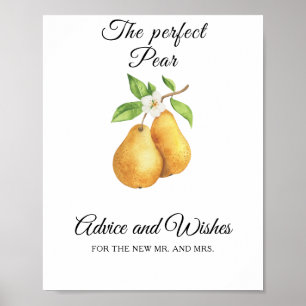 Affiche Poires - Conseils et Vœux pour les Nouveaux Mariés
