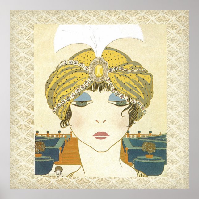 Affiche Poiret Turbaned Poiret 1900s (Devant)