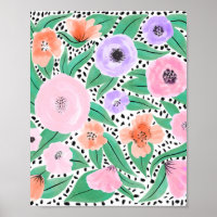 Pois d'aquarelle rouge violet