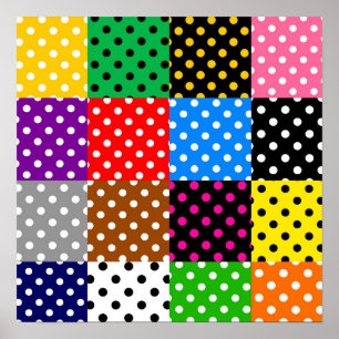Affiche Pois de surfaces composées multicolores