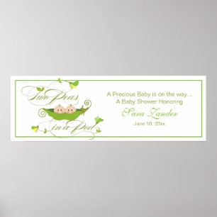 Affiche Pois jumeaux dans un pois Bannière neutre