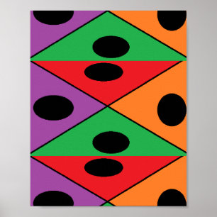 Affiche Pois noir à motif