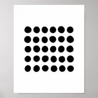 Pois noirs et blancs. Géométrique simple