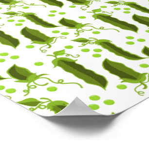 Affiche Pois verts Plante Feuilles Rond Légumes Aliments