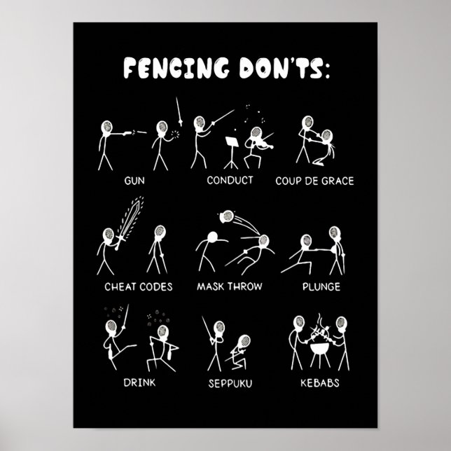 Affiche Poison de Fencing | I Always Win All Match (Devant)