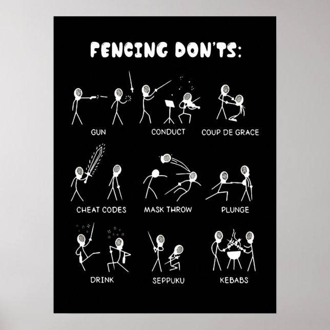 Affiche Poison de Fencing | I Always Win All Match (Devant)