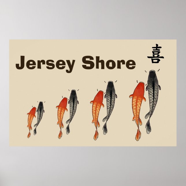Affiche Poisson Abstrait, Jersey Shore (Devant)