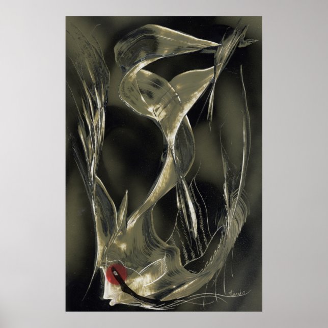 Affiche Poisson Angel Abstrait (Devant)