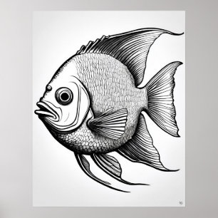 Affiche Poisson Angel - Poisson Art Imprimer
