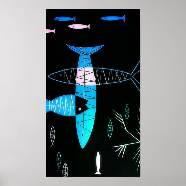 Affiche Poisson atomique vintage (Devant)