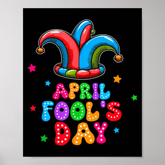 Affiche Poisson d'avril 1er avril Farce Blague Cadeau drôl (Devant)