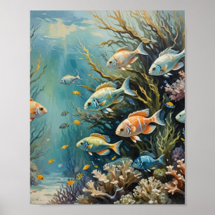Affiche Poisson de récif tropical