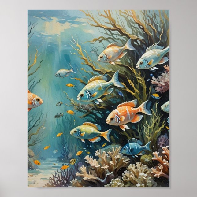 Affiche Poisson de récif tropical (Devant)