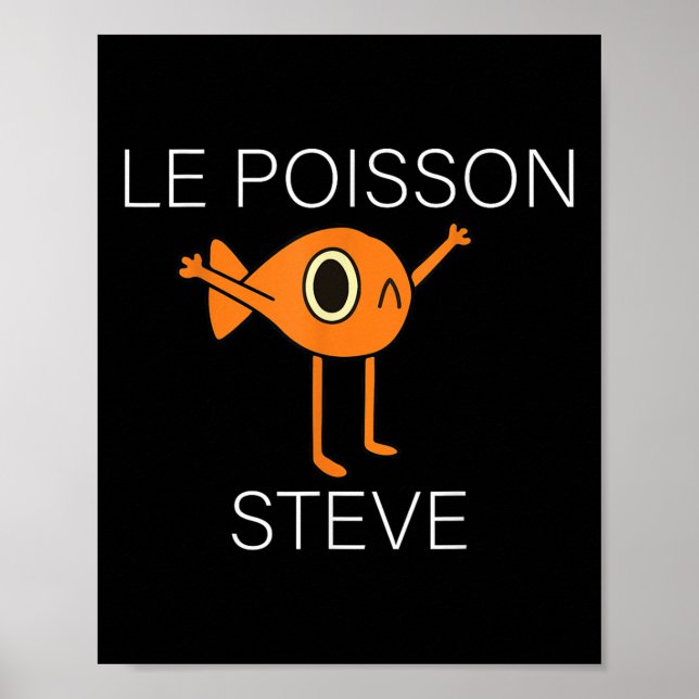 Affiche Poisson Drôle Le Poisson Steve Pour Enfants Femmes (Devant)