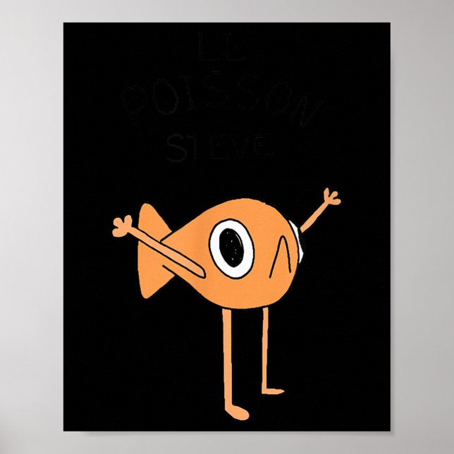 Affiche Poisson Drôle Le Poisson Steve Pour Enfants Femmes (Devant)
