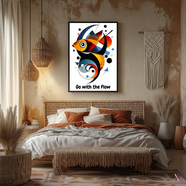 Affiche Poisson géométrique minimaliste Abstrait (Créateur téléchargé)