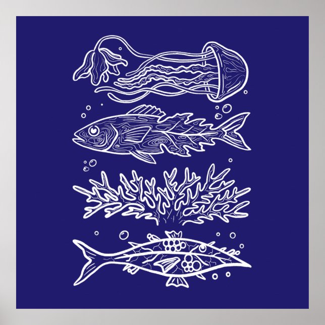 Affiche Poisson Profond et Étrange (Devant)