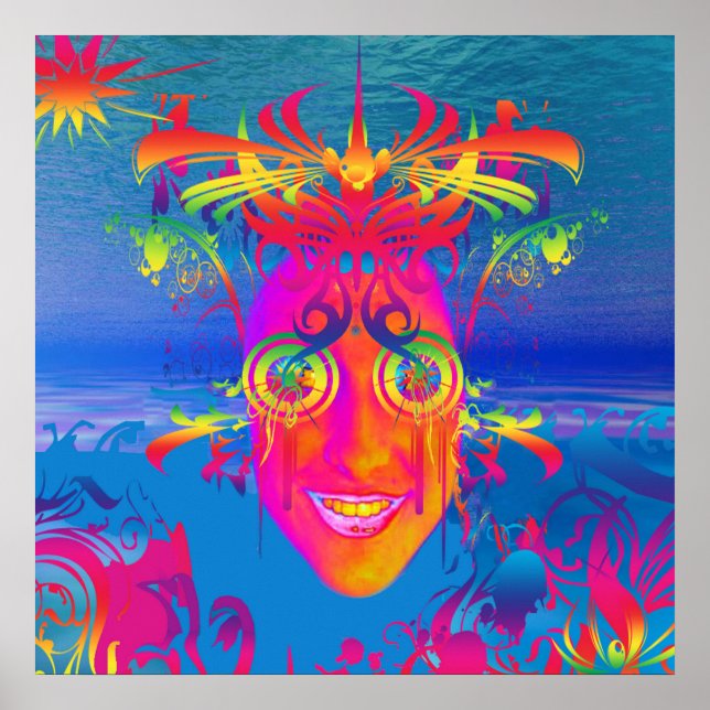 Affiche Poisson psychédélique (Devant)