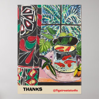 Affiche Poisson sous fenêtre, après l'affiche de Matisse
