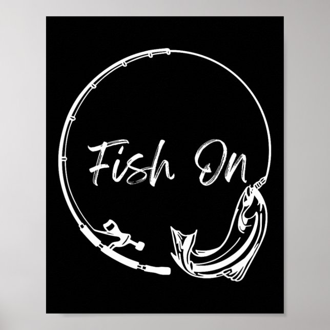 Affiche Poisson Sur Capture Drôle Dit Pêche Humour Hommes  (Devant)