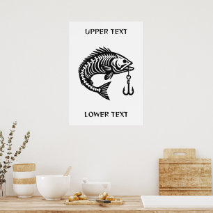 Affiche Poisson texte personnalisé