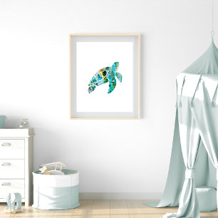 Affiche Poisson tropical Aquarelle Pépinière Art