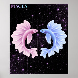 Affiche Poissons célestes – Art d'astrologie