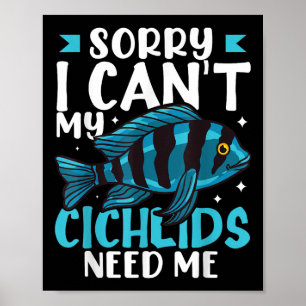 Affiche Poissons Cichlidés Animaux Drôles Aquarium Africai