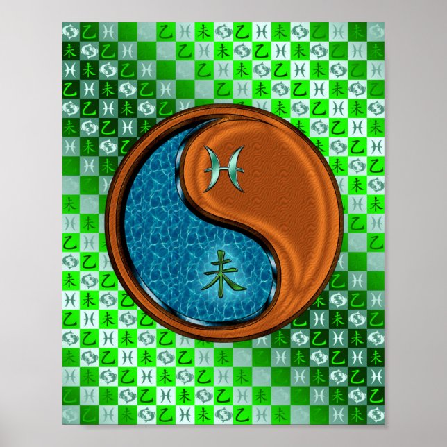 Affiche Poissons et chèvre de bois (Devant)