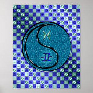 Affiche Poissons et Ox d'eau