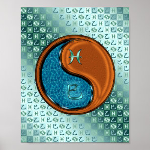 Affiche Poissons et serpent à bois