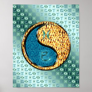 Affiche Poissons et serpent à feu