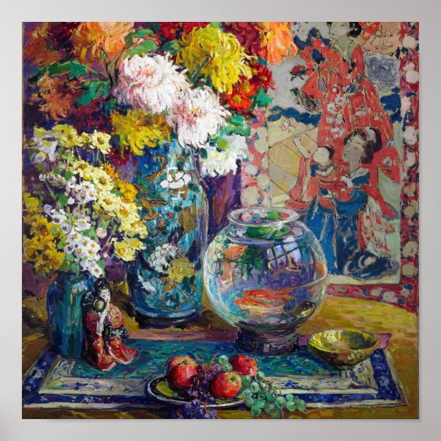 Affiche Poissons, Fruits et Fleurs | Kathryn E. Cherry (Devant)