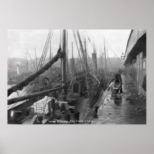 Affiche Poissons, Grimsby, début du 20e siècle