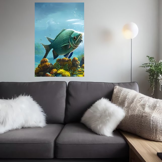 Affiche Poissons nageant dans la mer | Art AI (Créateur téléchargé)