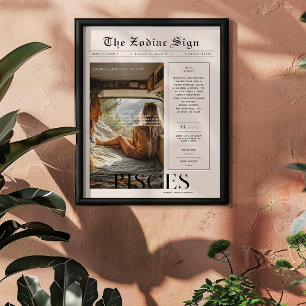 Affiche Poissons Photo Journal Astrologie Zodiaque