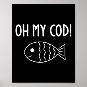 Affiche Poissons Puns, Oh Mon Morceau, Drôle, Blagues, Sar