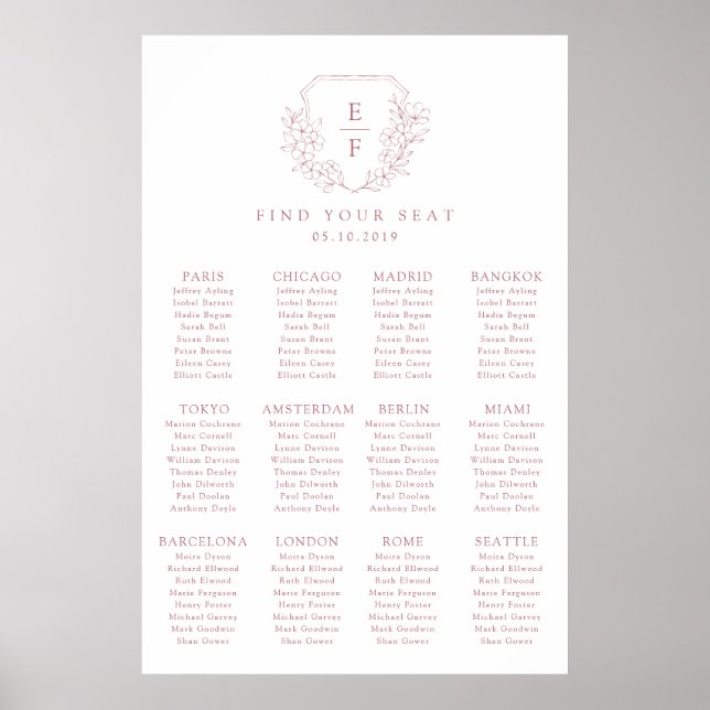 Affiche Poitrine De Cerisier Rose Simple (Devant)