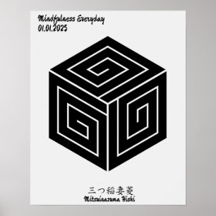 Affiche Poitrine japonaise Vintage géométrique personnalis