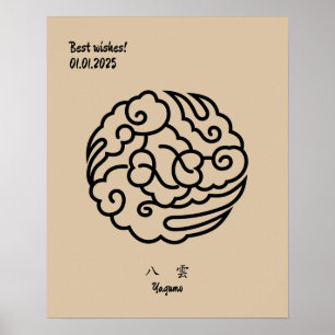 Affiche Poitrine japonaise Vintage géométrique personnalis