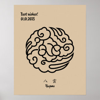 Affiche Poitrine japonaise Vintage géométrique personnalis