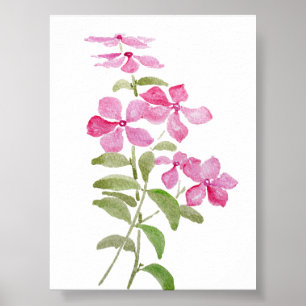 Affiche poitrine rose aquarelle