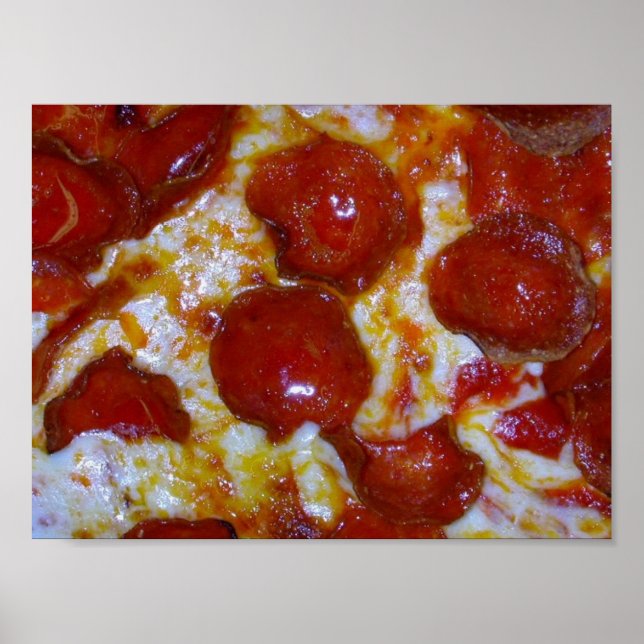 Affiche poivron Pizza Gros plan (Devant)