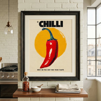 Affiche Poivron Rouge Vintage