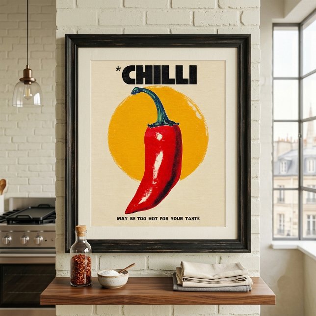 Affiche Poivron Rouge Vintage (Créateur téléchargé)