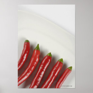 Affiche Poivrons de piment rouge