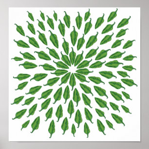 Affiche Poivrons verts