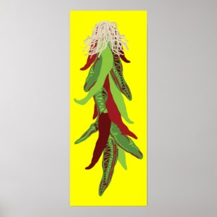 Affiche poivrons verts