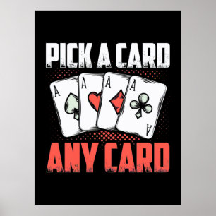 Affiche Poker Choisir une carte n'importe quelle carte